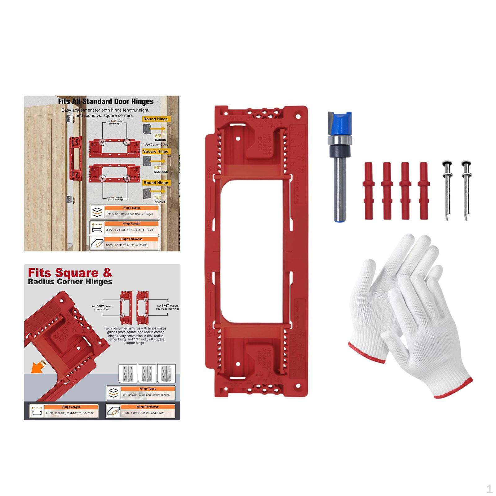 

Дверной шарнирный кондуктор ручной инструмент удобные аксессуары шаблон фрезера красный