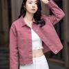 Spring 2025 Retro Hong Kong Style Women's Washed Vintage Denim Jacket