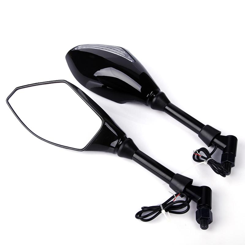 

1 пара боковых зеркал заднего вида для мотоциклов со светодиодными указателями поворота, аксессуары для мотоциклов, индикаторы поворота для Yamaha CB120