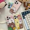 Cartoon Cute C-Cony B-Brown Phone Case For IPhone 17 16 15 14 13 12 11 Pro Max Plus Corrugated Bumper Back Cover Shell