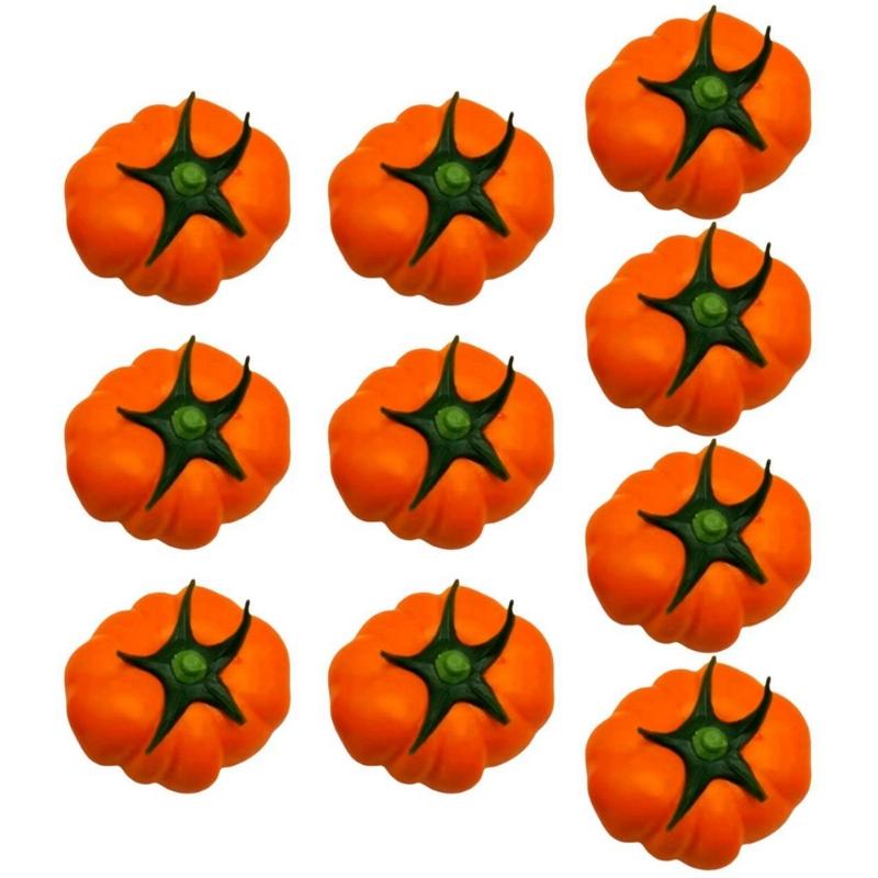 Packung mit 10 Schaumstoff Realistische Kürbisse Festliche Tischdekorationen Außenbereich Innenbereich Künstliches Gemüse Feiertagsdekoration