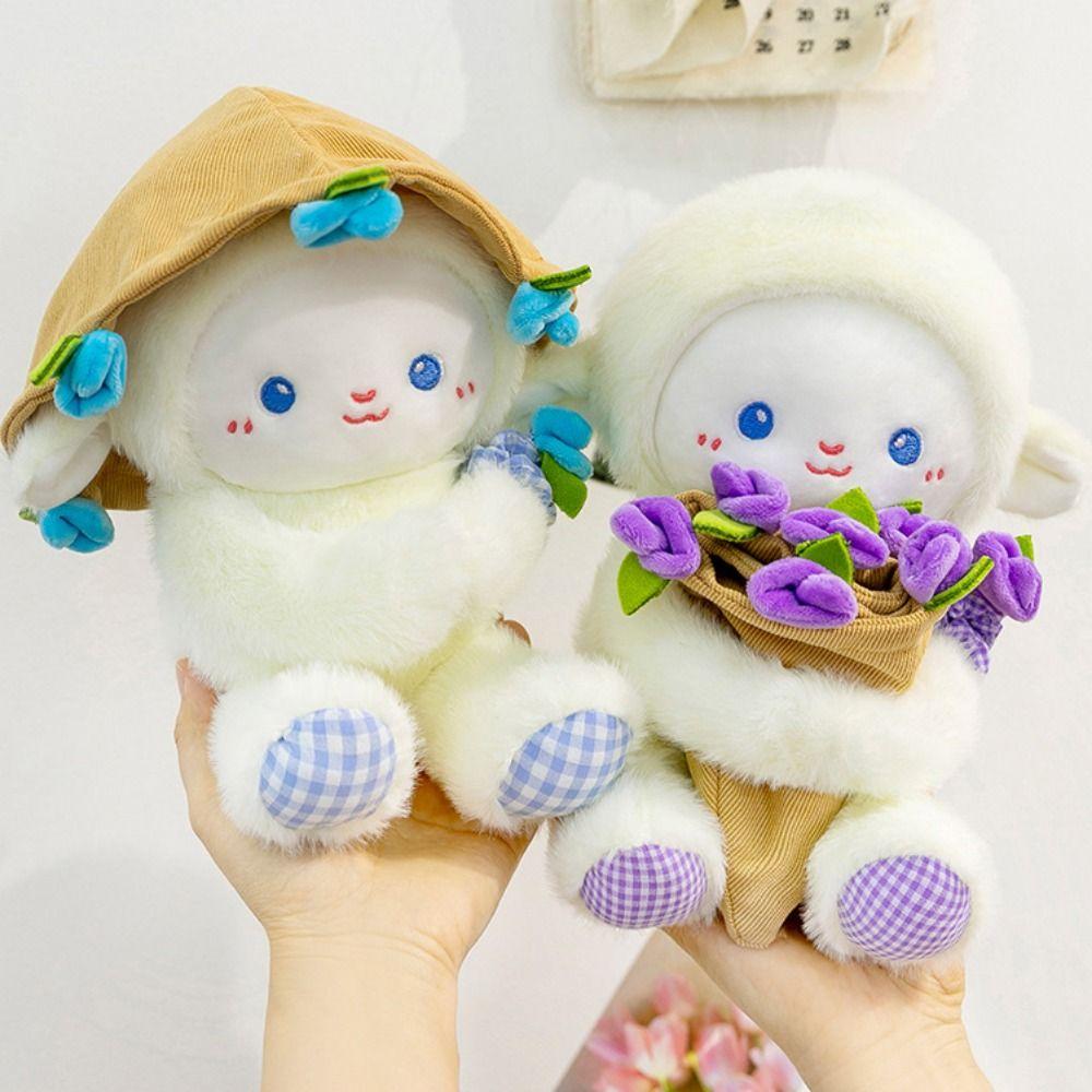Simulation Sheep Plush Doll Fluffy Animal Fluffty Doll Lamb Plush Toy  Birthday Gift