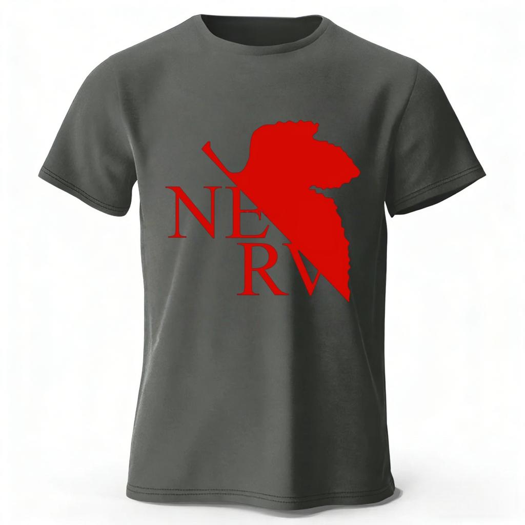 Japanese Anime Neon Genesis Evangelion Pure Cotton ShortSleeve Peripheral   Unisex Street Casual Loose Plus Size TShirt Top