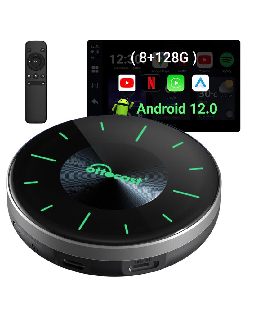 Ottocast OttoAibox P3 Ottocast New Model Android12 CarPlay AI Box Car Play Android Terminal That Allows You To Watch YouTube YouTube Netflix ABEMA In
