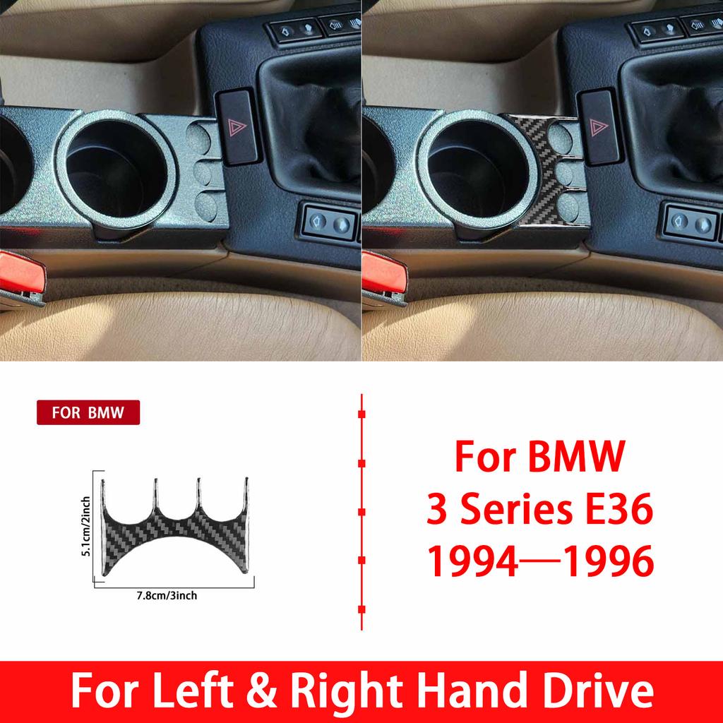 For BMW 3 Series E36 1994 1995 1996 Car Accessories Carbon Fiber Copilot Strip Air Vent Gear Shift Panel Interior Trim Sticker