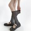 Summer ThinWomen Leg Warmers Ballet Style Breathable Knitted Foot Cover JK Lolita Leg Warmers Solid Color Long Socks Stockings