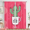 2 Stück 2D Flachdruck Vorhänge Niedlicher Kaktus Liebe Natur Stoff Ohne Strom Festliche Wanddeko Für Innenfeiern