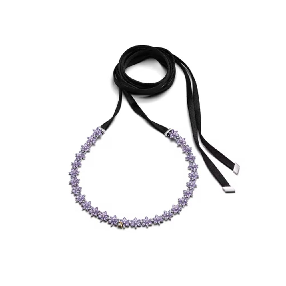 new 925 silver rainbow tennis necklace for women DIY fashion boutique wedding party jewelry gifts