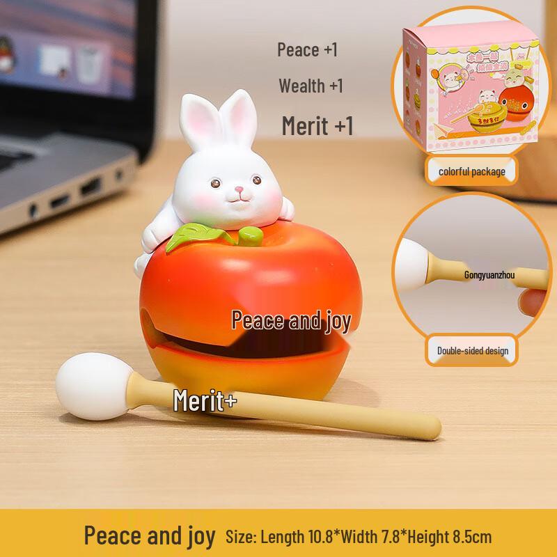 Cute Cartoon Resin Wooden Fish Desk Ornament