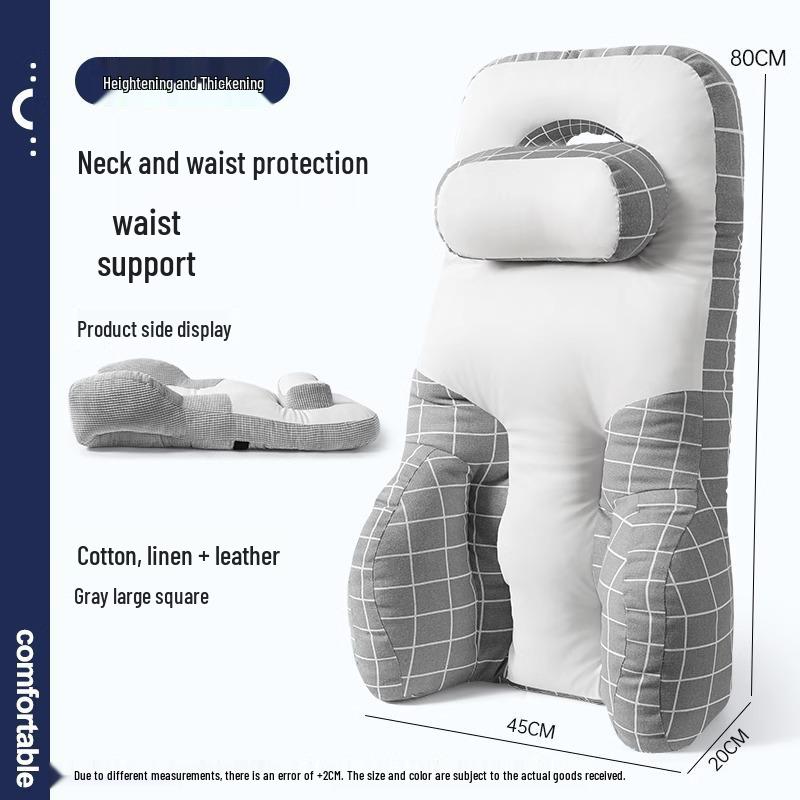Ergonomic Lumbar and Neck Support Cushion for Comfortable Sitting