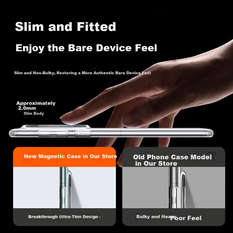 KOOLIFE Huawei Pura80 Phone Case Magnetic Charging German Bayer Silicone Transparent Full-Cover Ultra-Thin Airbag Shockproof Soft Case