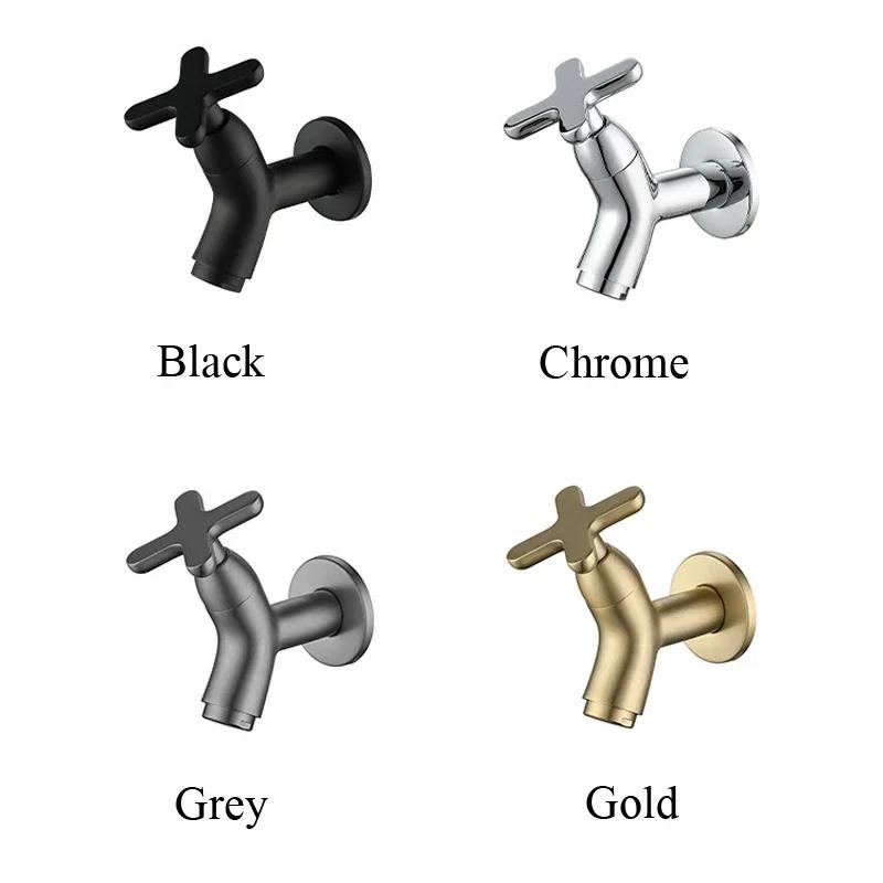 Wall Mounted Basin Brass Faucet Outdoor Garden Spout Mop Pool Tap Wash Single Cold Water Bathroom