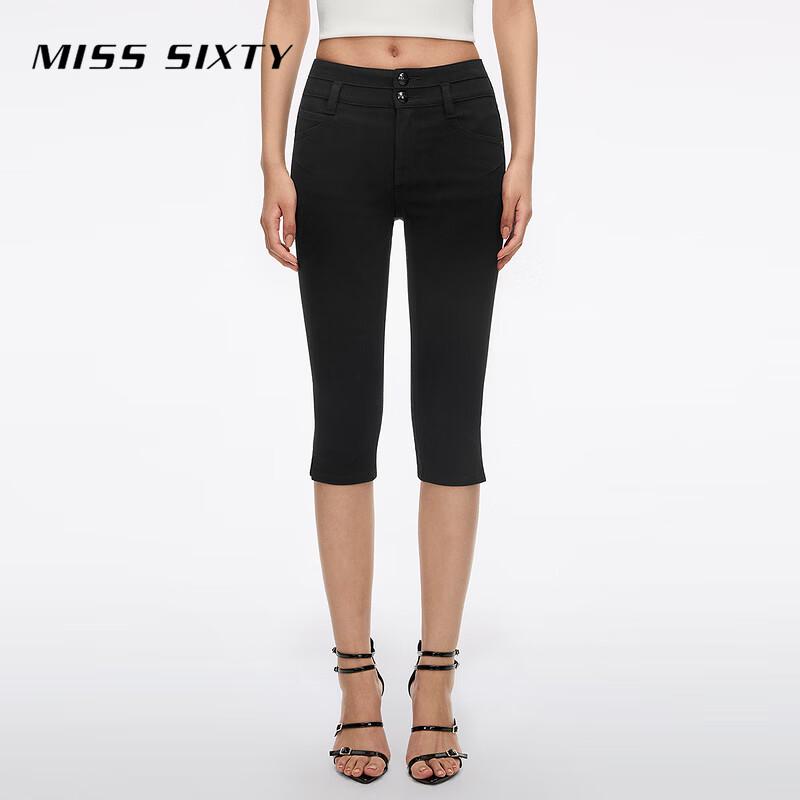 MISS SIXTY Women s Double-Button High-Waist Skinny Capri Jeans 27