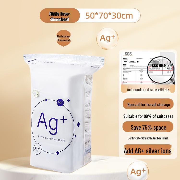 Antibacterial Vacuum Storage Bag: No Pump Needed for Clothes, Quilts, and Cotton Organizing at Home