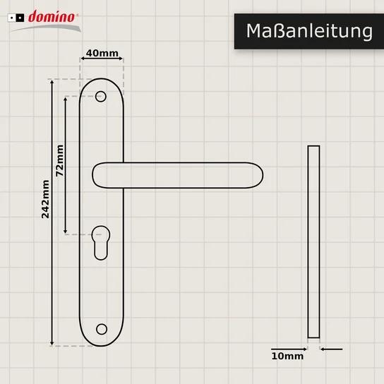 Domino Oval Interior Door Handle Matte Black - For Pz Insert 72