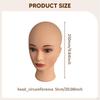 Female Mannequin Head Display Stand Bald Multipurpose Dummy Model Headphones Rack for Sunglasses
