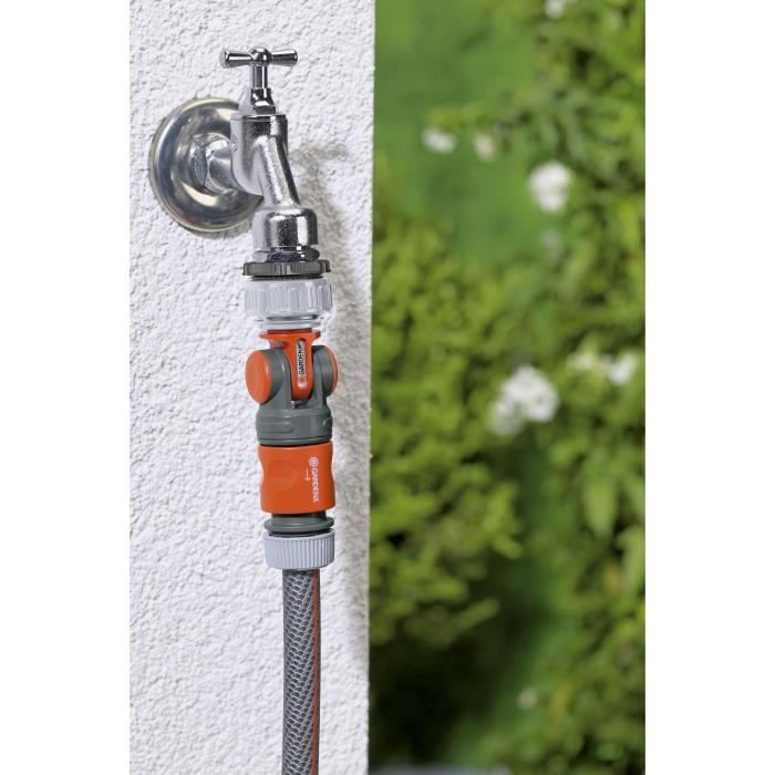 Nez de robinet coudé et articulé gardena - connecteur ogs® - adapté robinet 33,3mm - garantie 5 ans