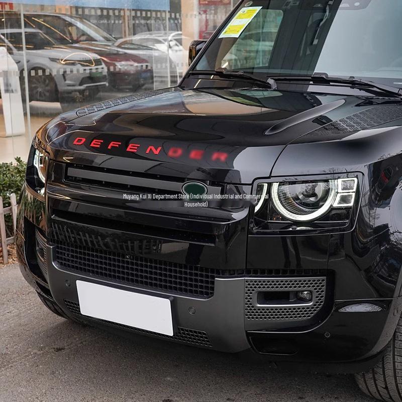 Land Rover Defender 110/90 Motorhauben- und V8 Heckklappenemblem-Set