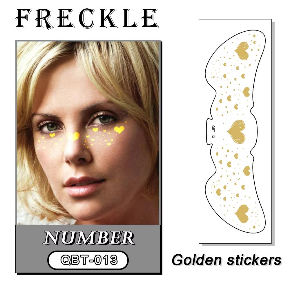 Custom Freckles Face Makeup Patches Sticker Temporary Tattoo Glitter Silver Freckles Face Tattoo