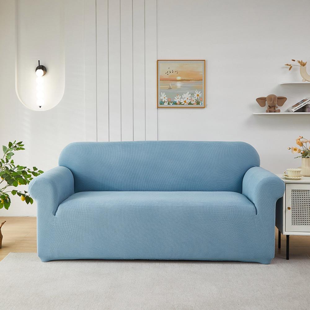 Thick Corn Fleece Couch Cover Stretch Elastic Sofa Slipcover Anti Slip All Season Use