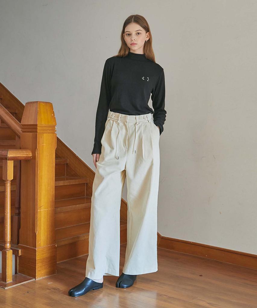 Mualeumoa String Corduroy Pants-Ivory