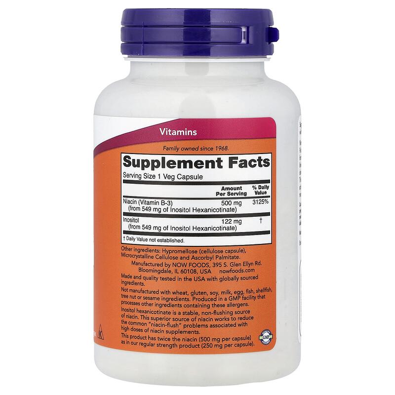 Flush-Free Niacin, 500 mg, 90 Veg Capsules