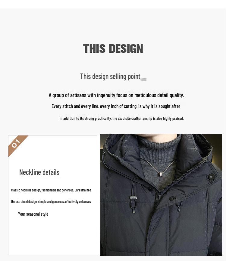 Men's 2025 Hooded Lightweight Warm Down Jacket: Thick, Casual, Anti-Cold Winter Coat