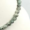 Collana con Perle Rotonde in Pietra Naturale di Diaspro Kiwi 8mm Regolabile 17-20" Choker con Perline Per Lei 8BN-52
