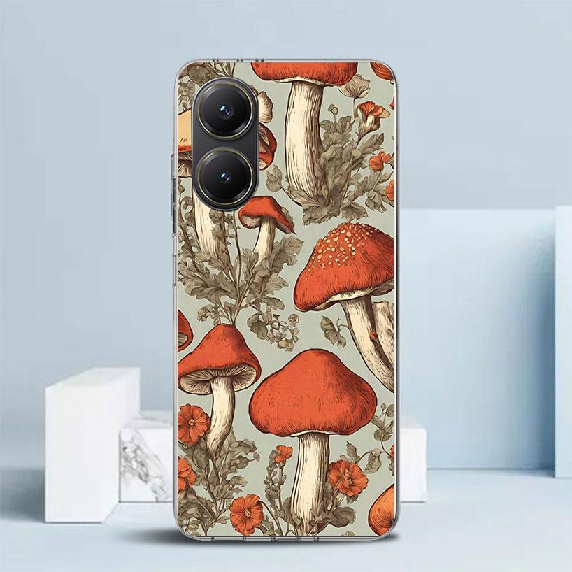 Colorful Mushroom Soft Cover for Xiaomi Poco F7 Ultra X7 X6 X5 Pro M7 Phone Case Redmi 15 15C 13 13C 12 12C 10 10C Print Shell P