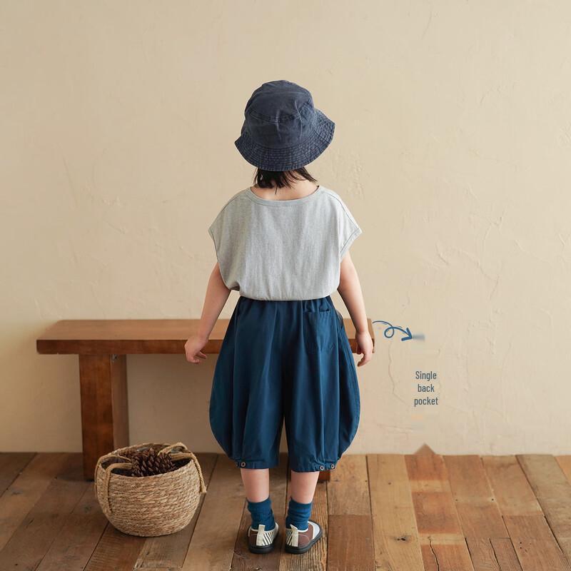 Pantaloni Capri Casual Estivi in Puro Cotone da Ragazzo