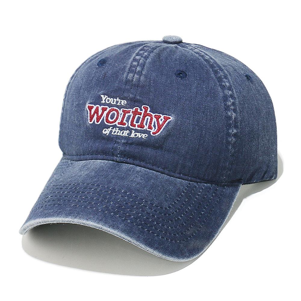 New retro washed letter embroidered baseball cap men's and women's soft top cap casual versatile sun hat