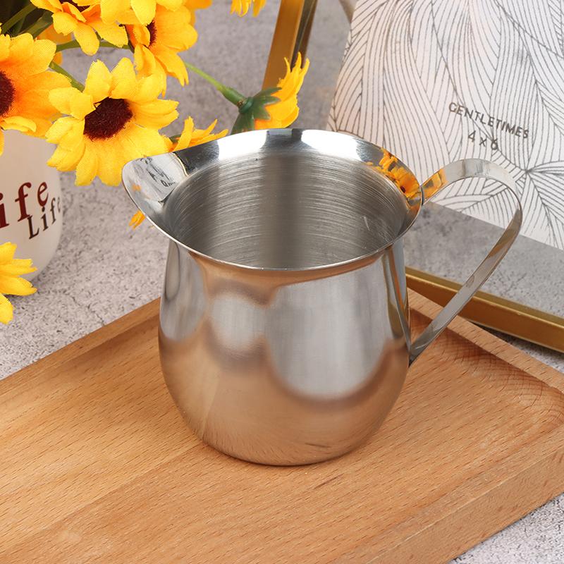 Edelstahl Kaffeemilch Aufschäumkrug Milchkännchen Taillenform Aufschäumer Tasse