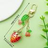 3D Strawberry Keychain: Fashionable Resin Fruit Bag & Car Ornament for Women