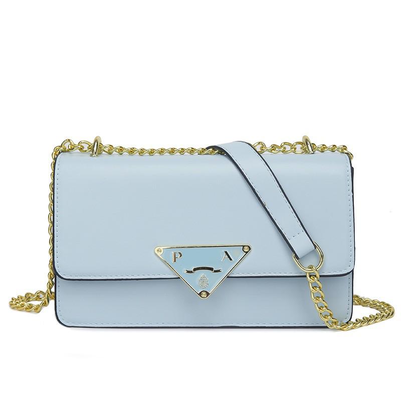 Geantă crossbody pătrată mică cu lanț de culoare uni - Geantă de umăr de mână simplă, versatilă și la modă în stil coreean pentru femei