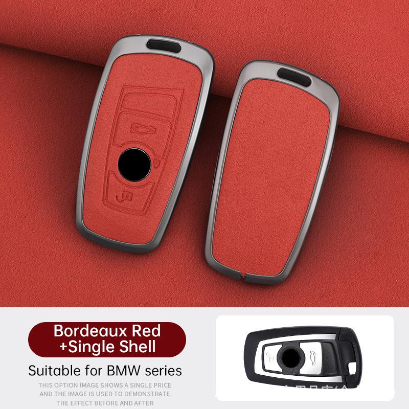 Key Case Cover for BMW 3, 5, 6, 7 Series & X1, X3, X4, X5, X6: Protective Shell with Buckle