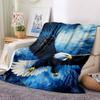 1pc Eagle Art Print Blanket, Lightweight Flannel Fleece with Digital Printing, Soft Warm for Sofa, Travel, Camping, Office, Couch, Chair, and Bed, All