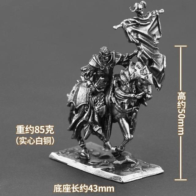 Undead Knight Metal Figurine Skeleton Warrior Miniature Wargaming Car Dashboard Ornament Desk Decor Collection Present Him