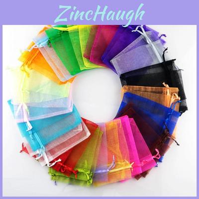 Pure Color Mesh Gift Bag For Jewelry Packaging With Drawstring Closure Suitable For Crafts And Gifts