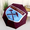 1 PC Automatic Folding Umbrella - West Ham Pattern Portable Foldable Design With 8 Ribs Christmas Birthday Gifts