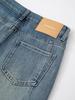Retro Blue High-Waisted Cropped Harem Jeans for Women
