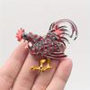 New Rooster Brooch Vintage Luxury Multi-colored Rhinestone Corsage Dress Pin Accessory Gift