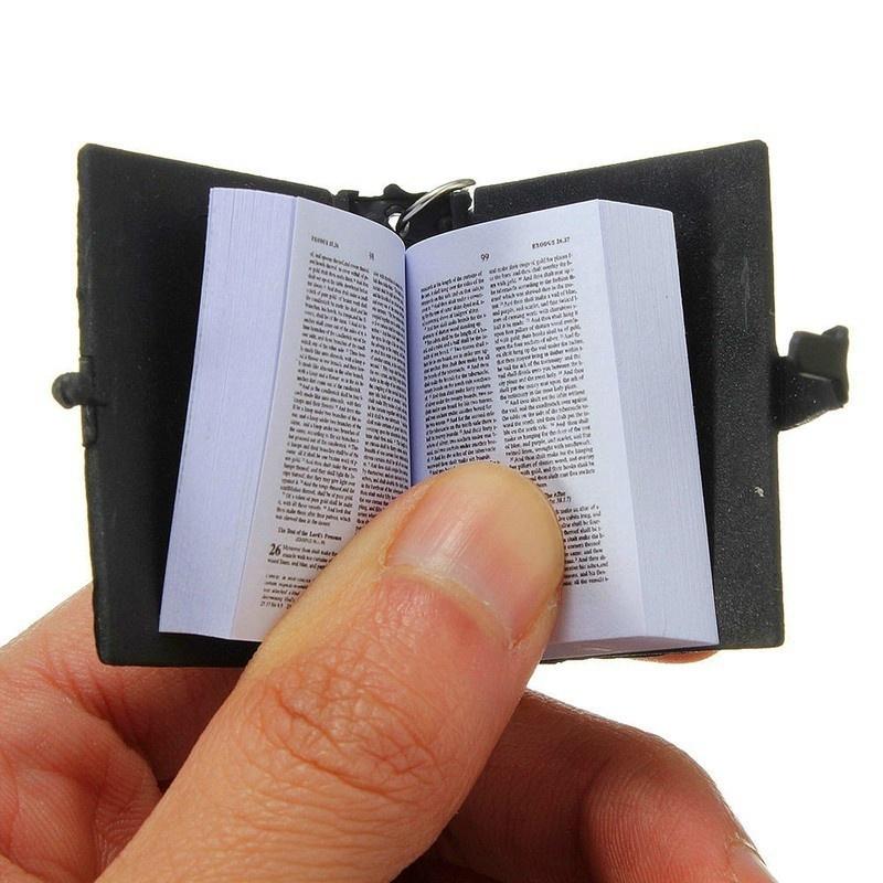 Mini engelsk HOLY BIBLE Nøkkelringer Religious Christian Jesus Nøkkelringer