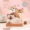 Cute Cat Dog Series 2026 New Year Calendar Desk Table Planner Yearly Agenda Organizer Memo Notes for Home Office School Creative