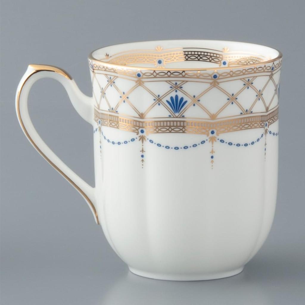 NARUMI Prima Donna Mug, 300cc, Gold, Stylish, Gorgeous, Elegant, Delicate and Elegant, Perfect Gift, Made in Japan, Gift Boxed, 52476-2545