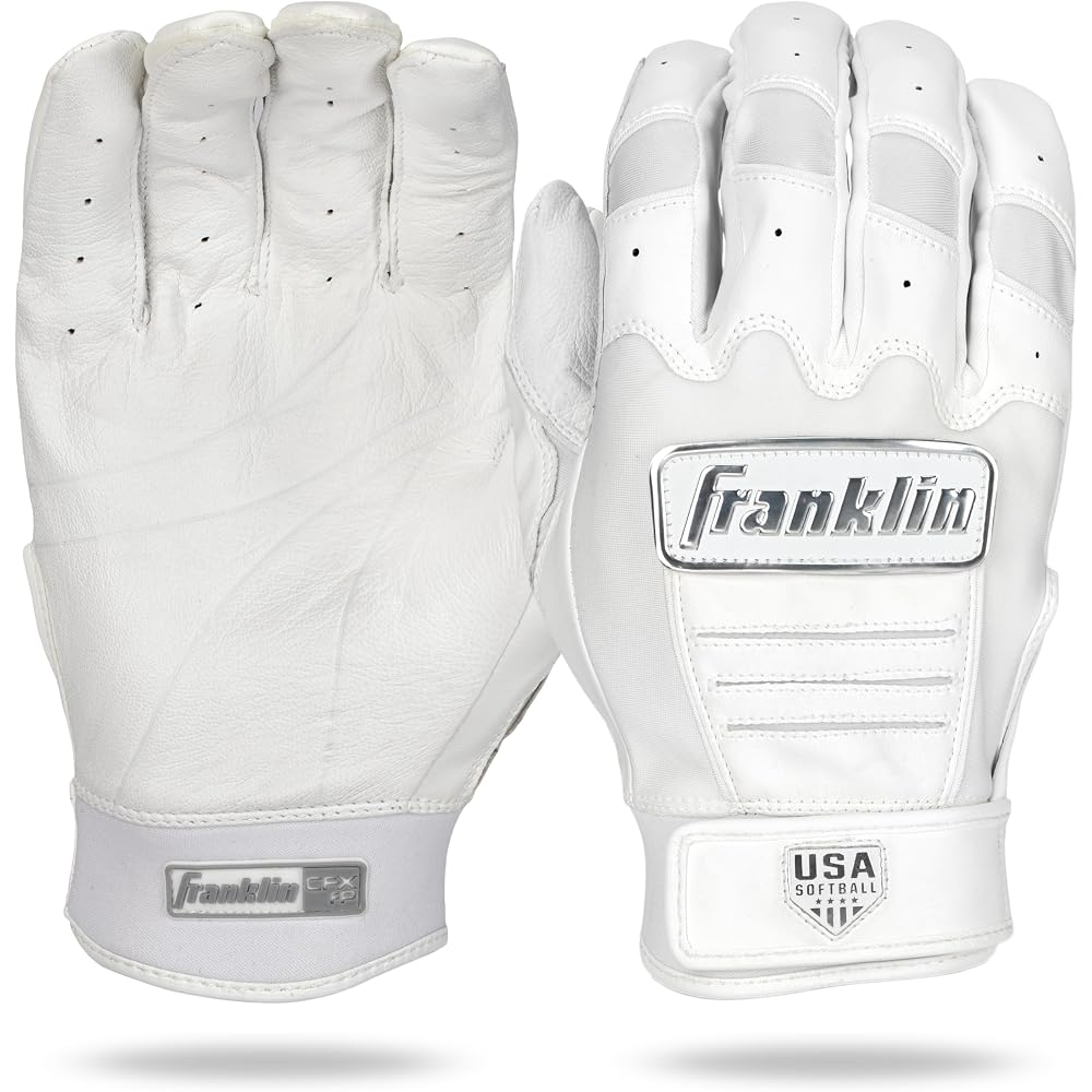 Franklin CFX Women s Batting Gloves White Chrome Size S