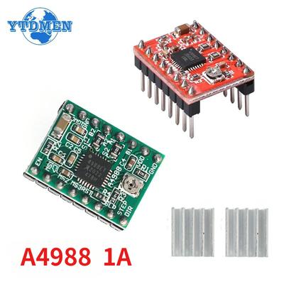 1 STÜCK A4988 Treiberplatine 3D-Druckerteile Modul 1A Schrittmotortreibermodul mit Kühlkörper