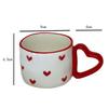 Shangqi Hand-Painted Red Heart Ceramic Mug