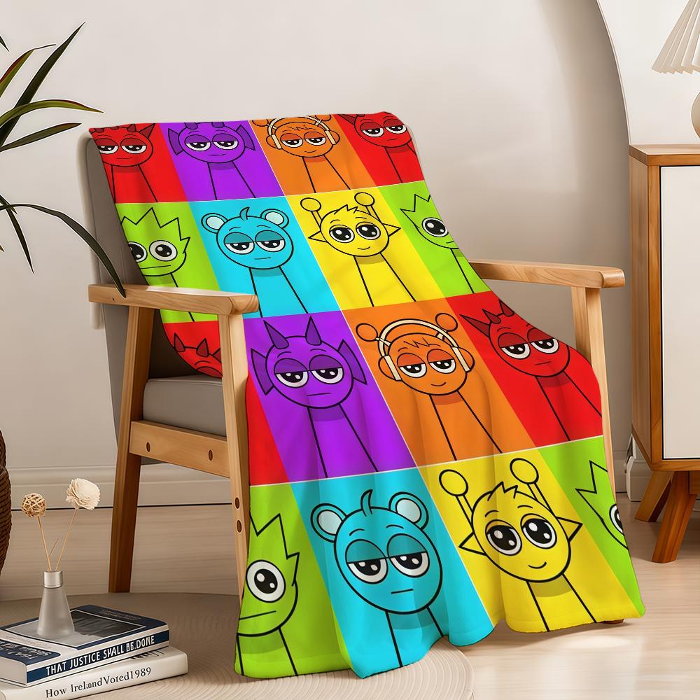 Decke Überwurf Super Gemütlich Plüsch Wohnzimmer I-I-IncrediboxS-ES Sofa Couch Kindlich S-S-SprunkiS-ES Geburtstagsgeschenke