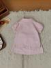 2026 Summer Girls Baby Pink Embroidered Puppy Polo Shirt & Skirt Set