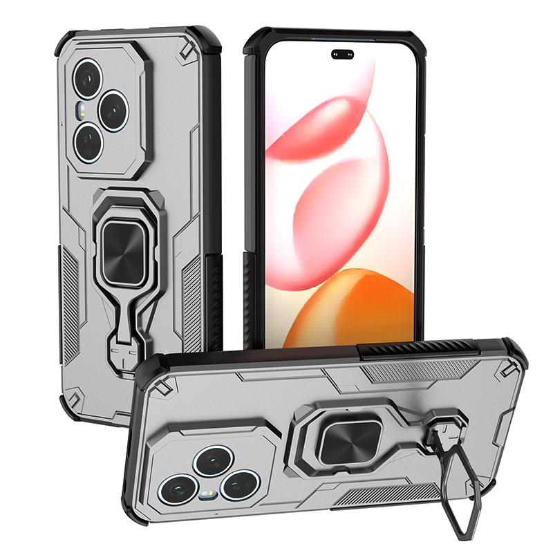 KEYSION Shockproof Armor Case for HONOR 400 Pro 5G Silicone+PC Upright Metal Live Ring Stand Phone Cover for Huawei Honor 400 5G